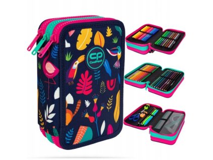 Penál 3 zipy Jumper Lady color - vybavený