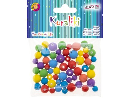 Korálky silikonové mix 60 ks kulaté