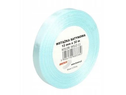 Atlasová stuha 12 mm modrá - 11