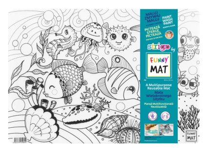 Podložka na kreslení FUNNY MAT - Rybičky + pastelky zdarma