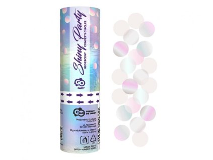 Vystřelovací konfety 15 cm Shiny Party kolečka