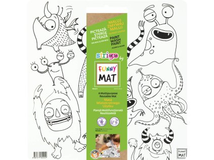 Podložka na kreslení FUNNY MAT - Monsters + pastelky zdarma