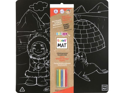 Podložka na kreslení FUNNY MAT - Severní pól + křídy zdarma