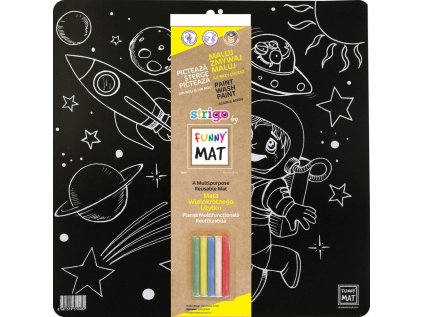 Podložka na kreslení FUNNY MAT - Space + křídy zdarma