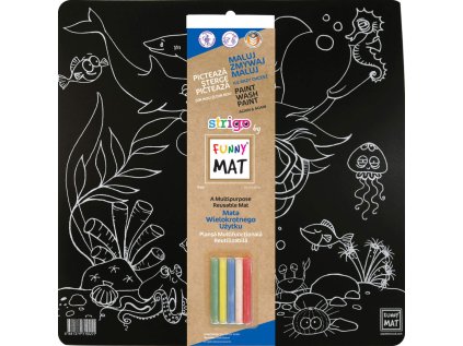 Podložka na kreslení FUNNY MAT - Ocean + křídy zdarma