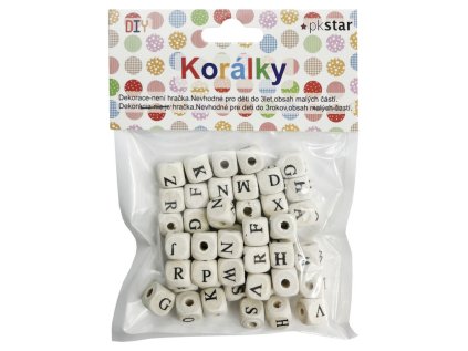 Dřevěné korálky s abecedou k navlékání