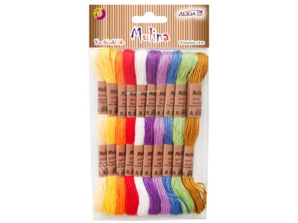 Bavlnky barevné 8m 10 ks mix II