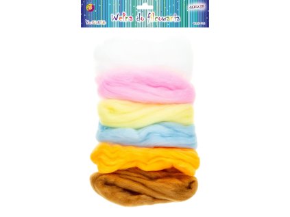 Vlna k plstění 6 barev po 8 g pastelový mix