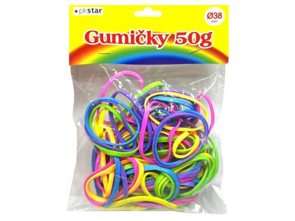 Gumové kroužky 38 mm 50g neonové