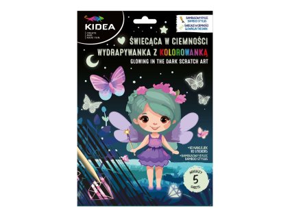 Škrábací obrázek svítící ve tmě + omalovánky