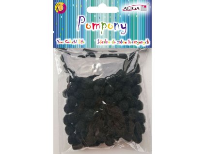 Bambule černé 1 cm 120 ks