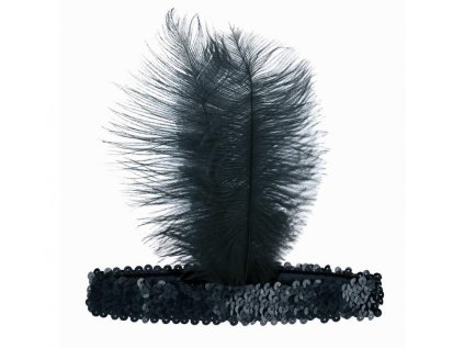 Párty čelenka retro s peřím