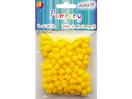 Bambule žluté 1 cm 120 ks