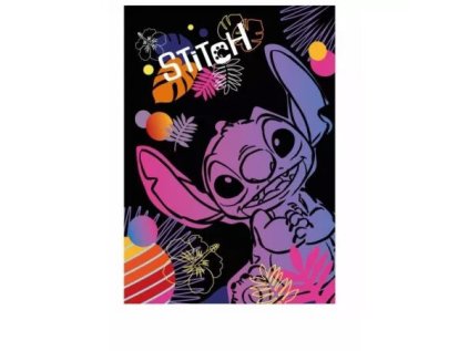 Sešit A5 32 listů Stitch black vzor 1 linka