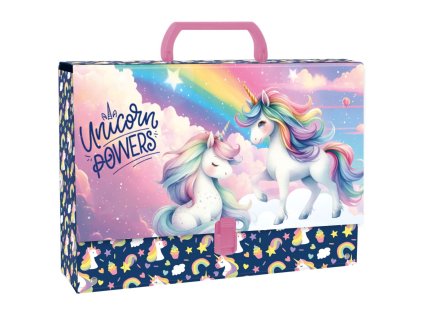Výtvarný kufřík 33 x 25 x 10 cm Jednorožec