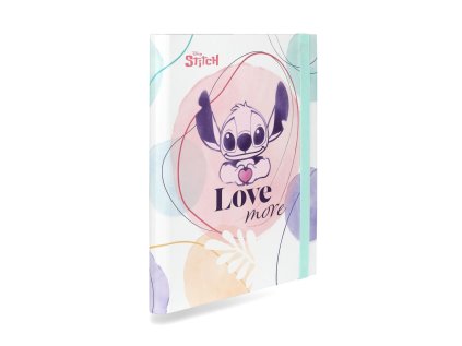Desky na sešity A4 s širokou gumou - Stitch pastel vzor 2