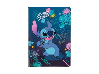 Sešit A5 32 listů Stitch blue vzor 3 čtvereček