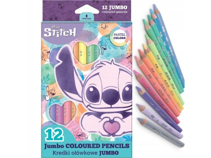 Pastelky JUMBO TRIO 12ks Stitch pastel