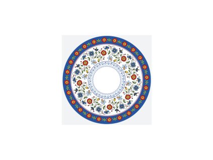 Papírový talíř velký - Žukowski Embroidery Folk