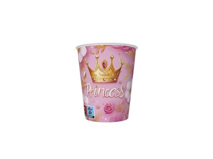 Papírový kelímek 0,25l Pink Princess Crown