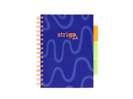 Blok Strigo A5/100l 80g NEON modrý spirála s rozřaďovačem