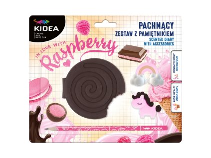 Památník voňavý MALINA s tužkou a pryžemi