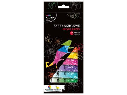 Akrylové barvy 12 ks 12 ml KIDEA