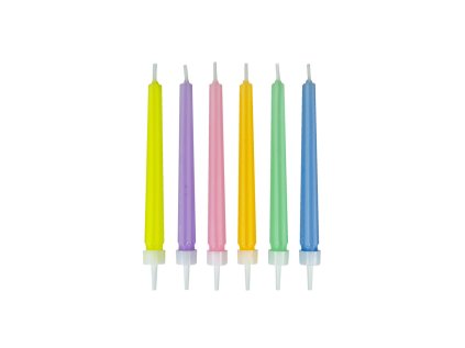Dortové svíčky pastelové 8 ks