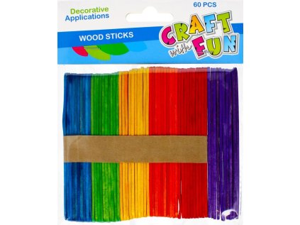 Dřívka barevné 11,5 cm 60 ks