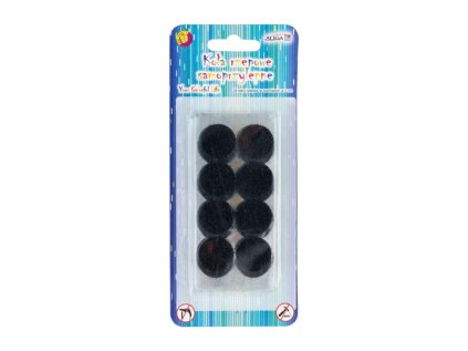Suché zipy kolečka 2 cm samolepící 24 ks černé