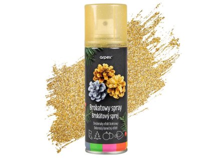 Párty spray 100 ml zlatý brokát