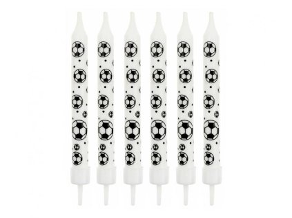 Dortové svíčky FOTBAL 6cm 6ks