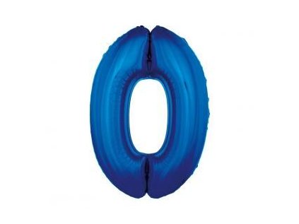GD balónek fóliový 92cm "0" modrý