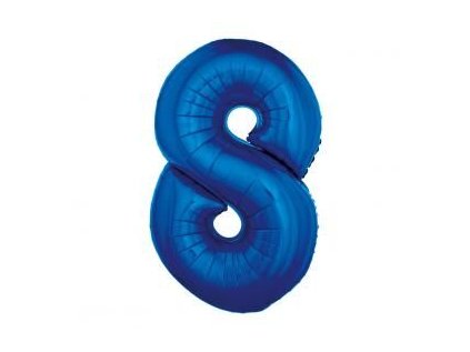 GD balónek fóliový 92cm "8" modrý