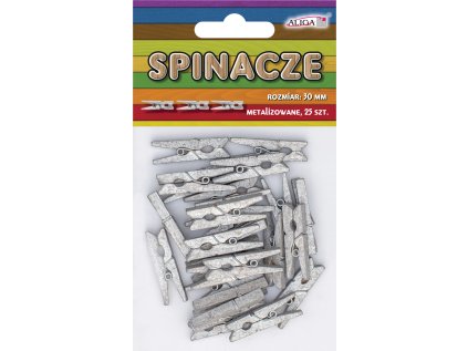 ALIGA količky SPIN-0615 30mm SILVER 25ks