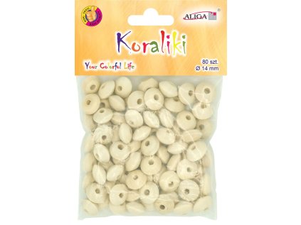 ALIGA korálky PJ-0782 14mm 80ks ploché
