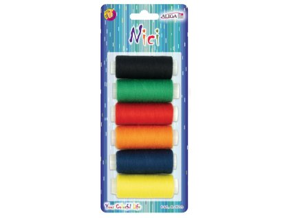 ALIGA niť NIT-1406 182m 6 barev