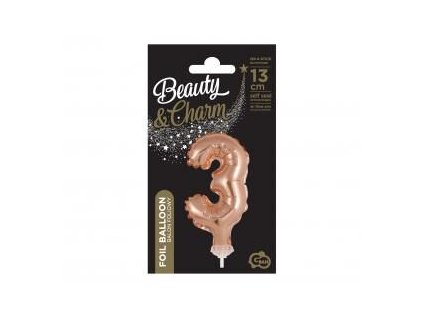 GD balónek fóliový 13cm 3 starorůžová