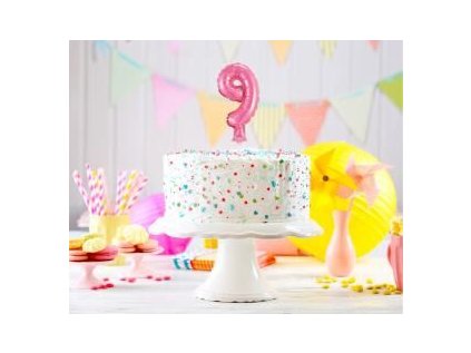 GD balónek fóliový 13cm 9 růžová