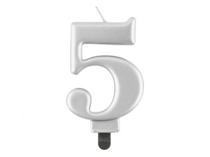 GD Svíčky dortové SILVER 5 BC metal