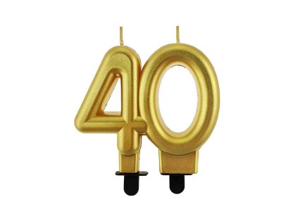 GD Svíčky dortové čísla GOLD 40 BC