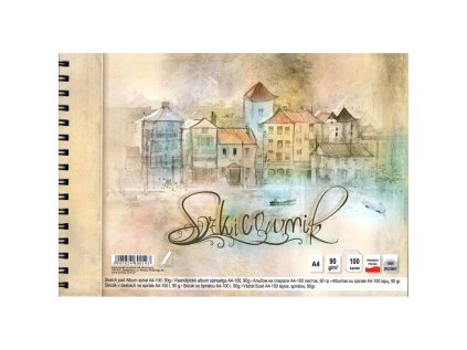 Skicák v deskách A4/100l 90g SP KRESKA