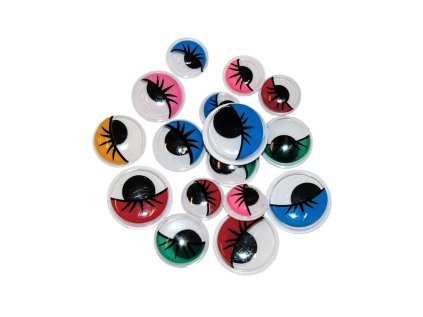 BREWIS oči RO16 12,15,18mm 16ks s řasy