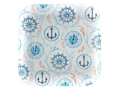 PAW talíř 23cm SQ 10ks MARINE WORLD