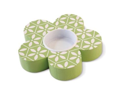 PAW svícen na čajovku SUBTLE FL. zelený