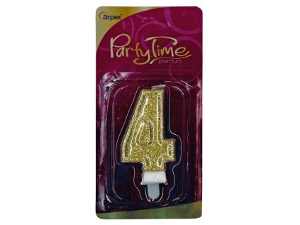 Svíčky dortové číslo "4" Premium ARPEX