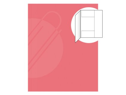 odkladaci mapa se 3 chlopnemi eko 253 skladana cervena