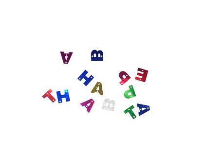 konfety leskle pismena 15 g