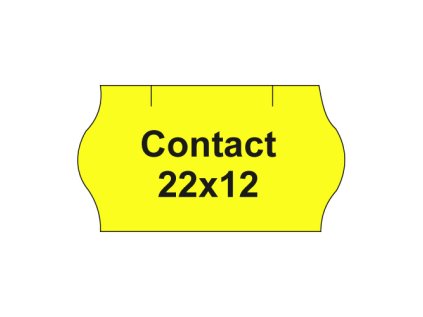 etikety cen contact 22x12 oble 1500 etiket kotoucek zlute