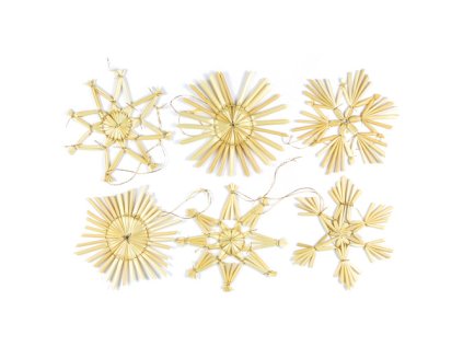 slamena ozdoba sada 6 ks